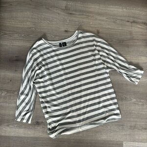 Cynthia Rowley Long Sleeve Striped Top Size XL
